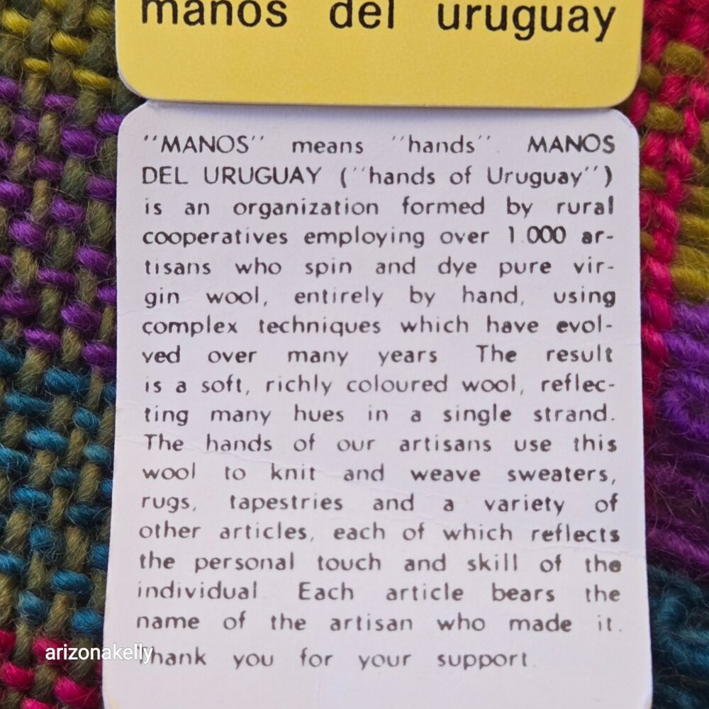 NWT Wool Scarf Hand-Loomed Artisan Fair Trade Uraguay Colorful - Picture 6 of 15